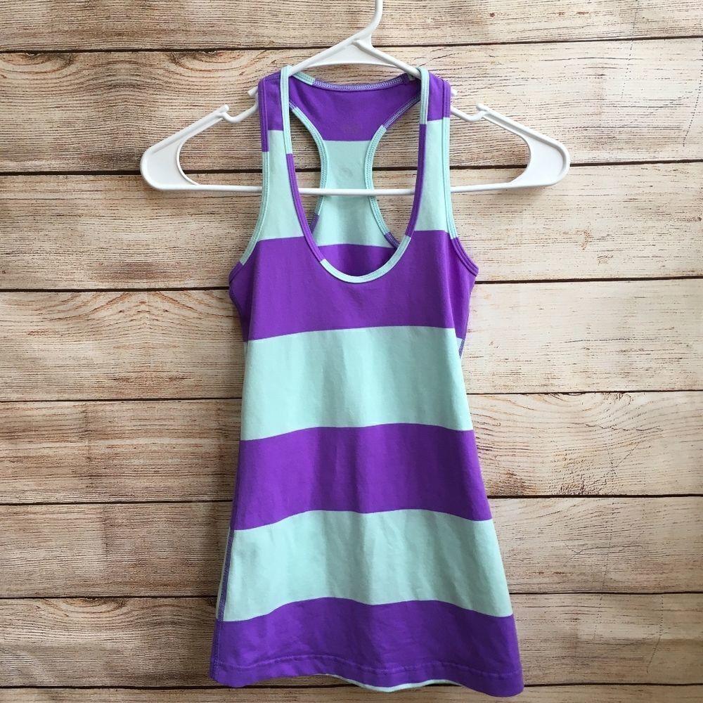 LULULEMON TANK TOP IN GREEN AND LILAC